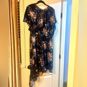 Lucky Brand asymmetrical hem floral dress. XL